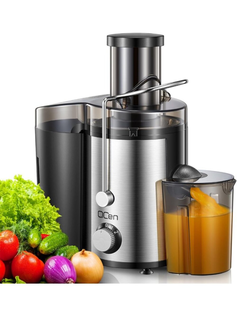 Powerful 800W Centrifugal Juicer with Wide Mouth Feed Chute for Fresh Juice